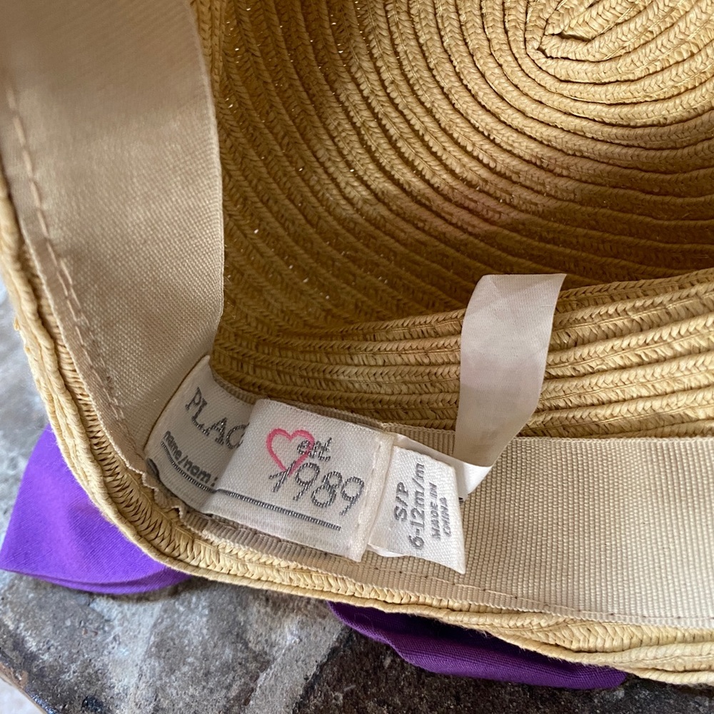 1989 PLACE Straw Hat Sun Hat Fedora for Child - Picture 3 of 5